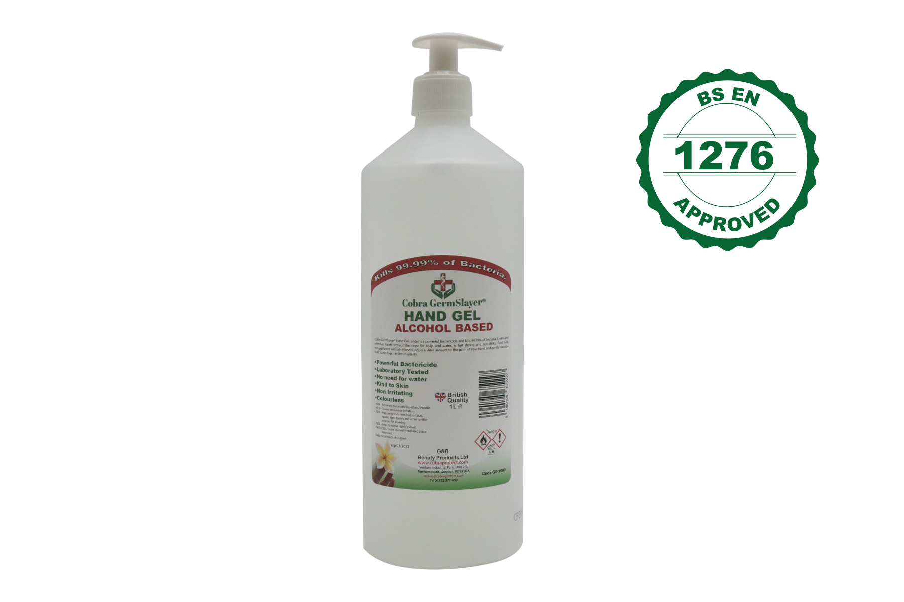 1 L. Germslayer® Antibacterial Hand Gel Sanitiser