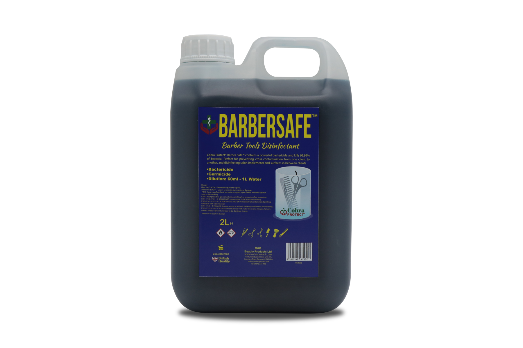 2 L Barbersafe™ + Free 2 Face Shield