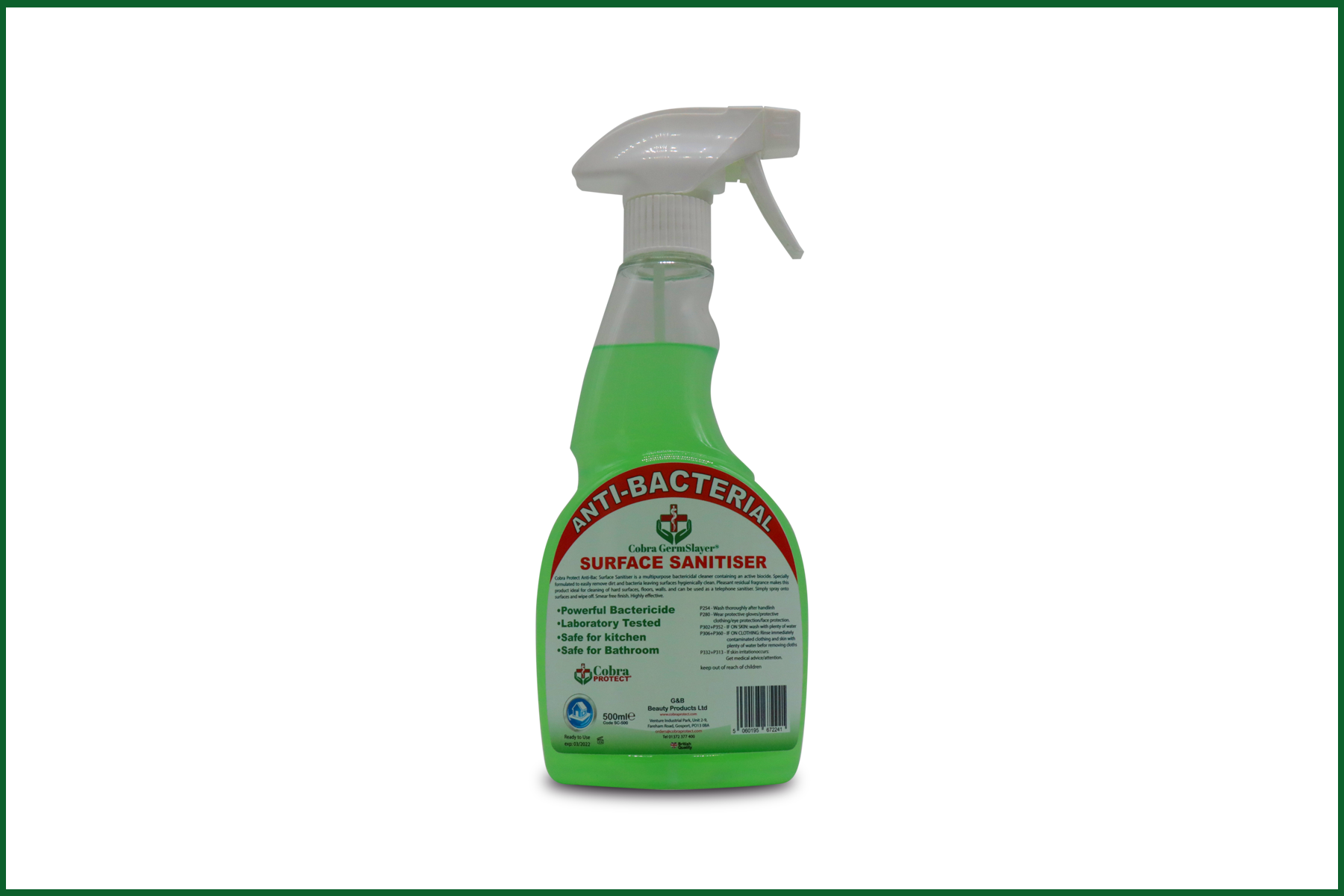 500 ml Anti-Bacterial Surface Sanitiser Spray