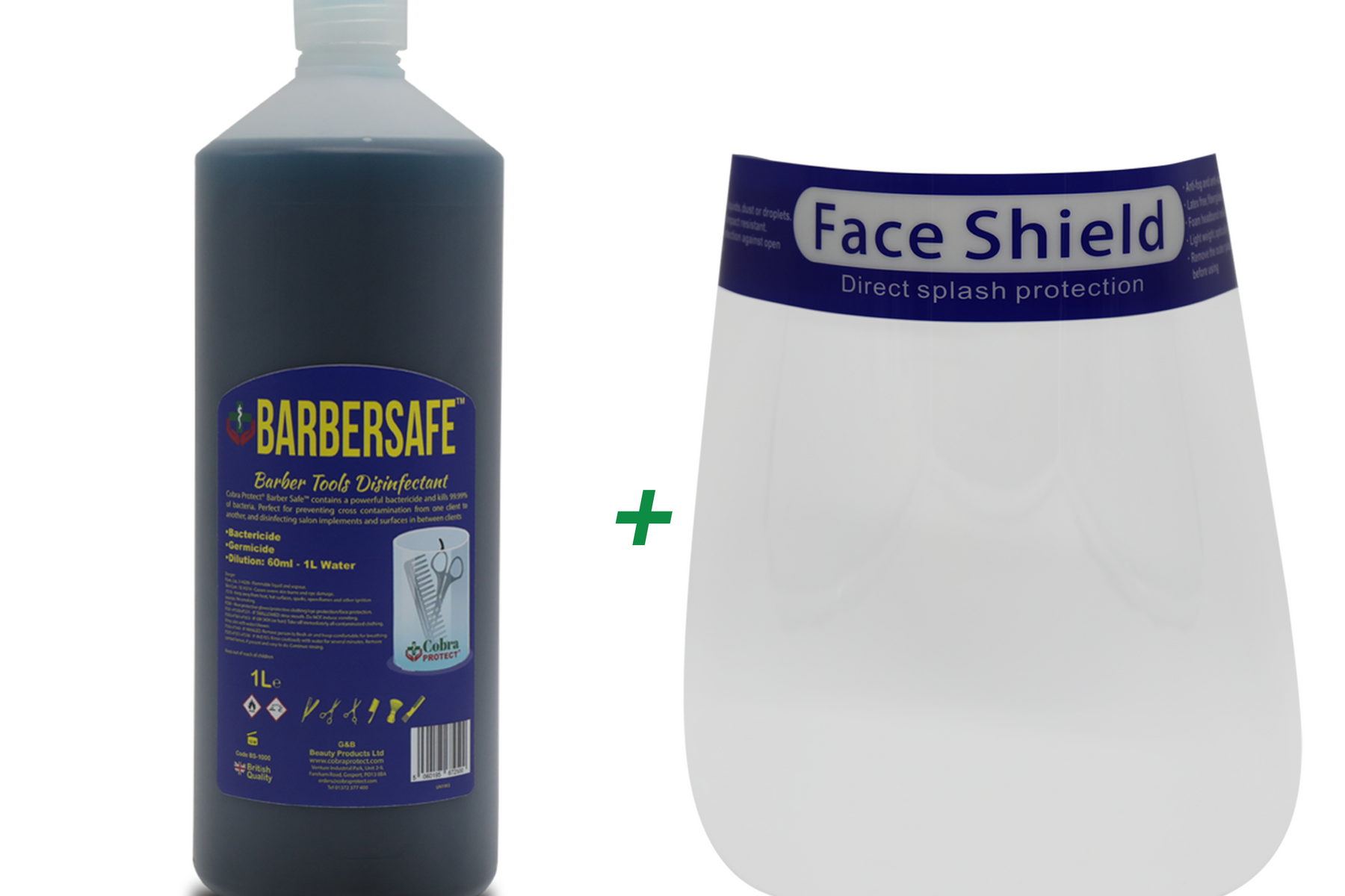 1 L Barbersafe™ + Free 1 Face Shield
