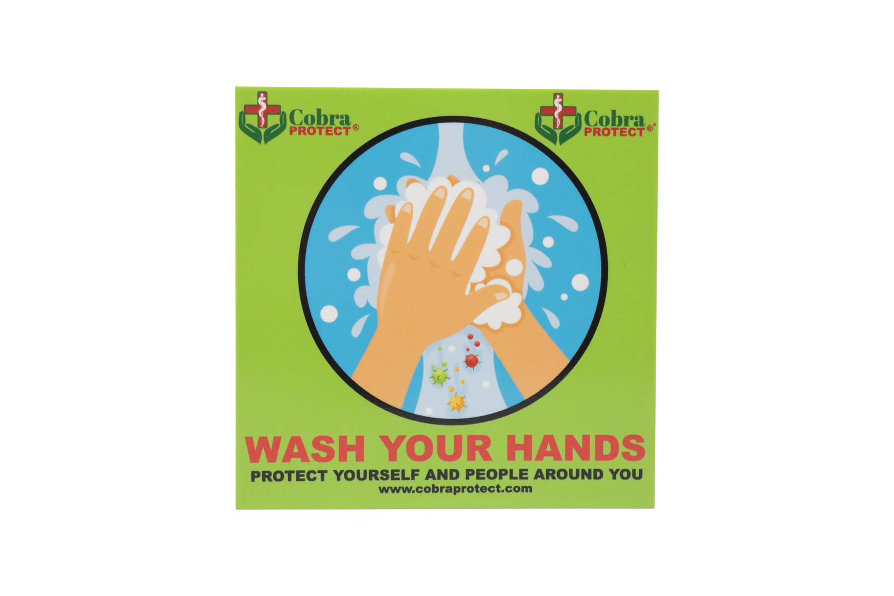 Wash Your Hands Sign 20x20cm